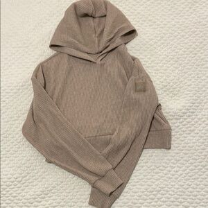 Alo Brown Ribbed Hoodie